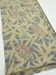 Photo2: 2R02z40  Japanese Kimono Silk TSUMUGI FABRIC Butterfly Navy-Gray 43.3x14.8 (2)