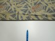 Photo7: 2R03z60  Japanese Kimono Silk TSUMUGI FABRIC Butterfly Navy-Gray 59.4x14.6 (7)