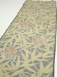 Photo3: 2R06z60  Japanese Kimono Silk TSUMUGI FABRIC Butterfly Navy-Gray 58.3x14.6 (3)
