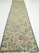 Photo5: 2R06z60  Japanese Kimono Silk TSUMUGI FABRIC Butterfly Navy-Gray 58.3x14.6 (5)