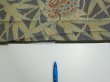 Photo6: 2R06z60  Japanese Kimono Silk TSUMUGI FABRIC Butterfly Navy-Gray 58.3x14.6 (6)