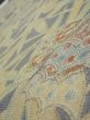 Photo4: 2R07z30  Japanese Kimono Silk TSUMUGI FABRIC Butterfly Navy-Gray 53.5x7.5 (4)