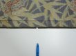Photo6: 2R07z30  Japanese Kimono Silk TSUMUGI FABRIC Butterfly Navy-Gray 53.5x7.5 (6)