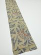 Photo2: 2R09z40  Japanese Kimono Silk TSUMUGI FABRIC Butterfly Navy-Gray 75.6x7.3 (2)