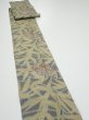 Photo3: 2R09z40  Japanese Kimono Silk TSUMUGI FABRIC Butterfly Navy-Gray 75.6x7.3 (3)