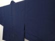 Photo2: 6915T02z240 Vintage Japanese Kimono Silk See through HAORI Plants Navy (2)