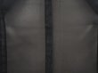 Photo3: 6915T03z210 Vintage Japanese Kimono Silk See through HAORI Plain Black (3)