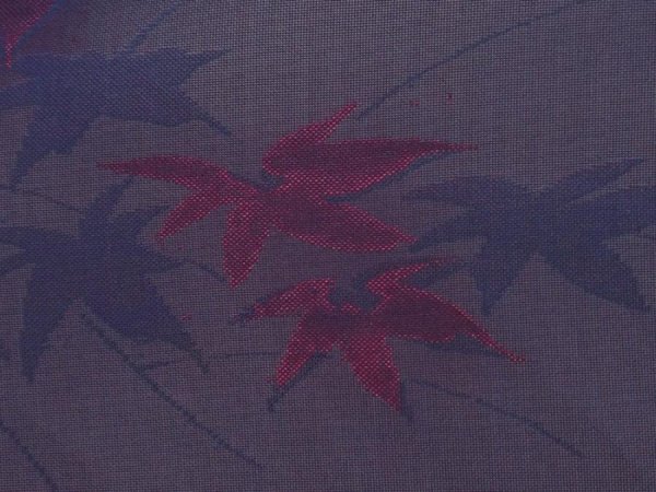 Photo4: 6915T05z270 Vintage Japanese Kimono Silk See through HAORI Maple (4)