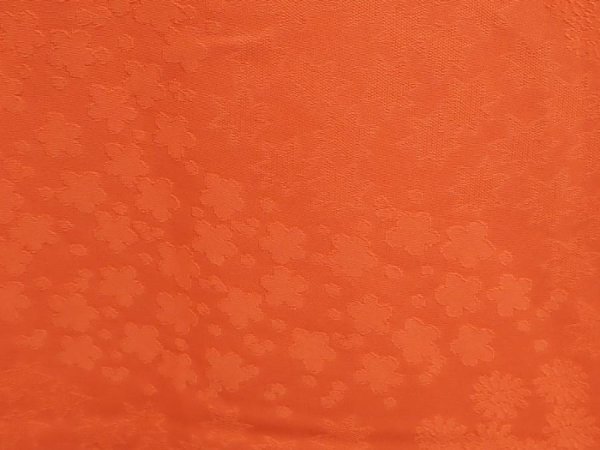 Photo4: 6915T06z610 Vintage Japanese Kimono Silk HAORI Plum blossom Orangered (4)