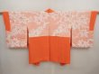 Photo7: 6915T06z610 Vintage Japanese Kimono Silk HAORI Plum blossom Orangered (7)