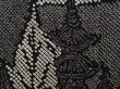Photo4: 6915T07z520 Vintage Japanese Kimono Silk SHIBORI HAORI Tower Black (4)