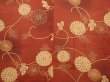 Photo3: 6915T08z520 Vintage Japanese Kimono Silk HAORI Chrysanthemum Red-Brown (3)