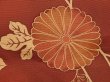 Photo4: 6915T08z520 Vintage Japanese Kimono Silk HAORI Chrysanthemum Red-Brown (4)