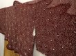 Photo2: 6915T09z630 Vintage Japanese Kimono Silk SHIBORI HAORI Chrysanthemum Brown (2)