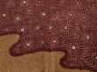 Photo3: 6915T09z630 Vintage Japanese Kimono Silk SHIBORI HAORI Chrysanthemum Brown (3)