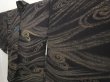 Photo2: 6915T10z700 Vintage Japanese Kimono Silk HAORI Wave Black (2)