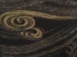 Photo4: 6915T10z700 Vintage Japanese Kimono Silk HAORI Wave Black (4)