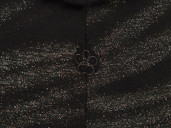 Photo5: 6915T10z700 Vintage Japanese Kimono Silk HAORI Wave Black (5)