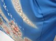Photo4: 6915T11z1090  Japanese Kimono Silk FURISODE Flowers Blue (4)