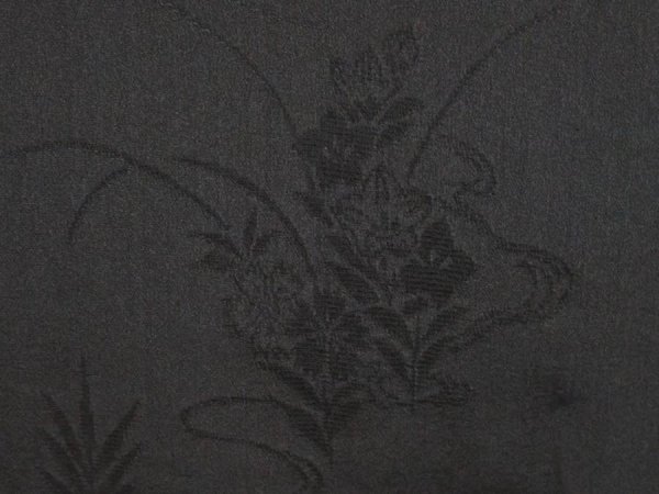 Photo4: 6916T02z280 Vintage Japanese Kimono Silk HAORI Flowers Black (4)