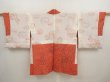 Photo6: 6916T04z560 Vintage Japanese Kimono Silk HAORI Flower Dark salmon (6)