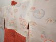 Photo7: 6916T04z560 Vintage Japanese Kimono Silk HAORI Flower Dark salmon (7)