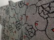 Photo2: 6916T05z460 Vintage Japanese Kimono Silk SHIBORI HAORI Flower Black (2)