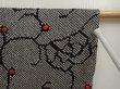 Photo6: 6916T05z460 Vintage Japanese Kimono Silk SHIBORI HAORI Flower Black (6)
