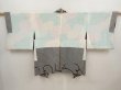 Photo7: 6916T05z460 Vintage Japanese Kimono Silk SHIBORI HAORI Flower Black (7)