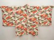 Photo1: 6916T06z520 Vintage Japanese Kimono Silk HAORI Camellia Light cream (1)