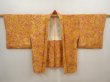 Photo5: 6916T08z520 Vintage Japanese Kimono Silk HAORI  Dark coral (5)