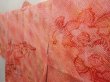 Photo2: 6916T10z420 Vintage Japanese Kimono Silk SHIBORI HAORI Flower Red-Pink (2)