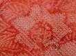 Photo4: 6916T10z420 Vintage Japanese Kimono Silk SHIBORI HAORI Flower Red-Pink (4)
