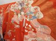 Photo2: 6916T12z1140  Japanese Kimono Silk FURISODE Flowers Dark red (2)
