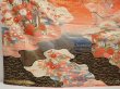 Photo6: 6916T12z1140  Japanese Kimono Silk FURISODE Flowers Dark red (6)