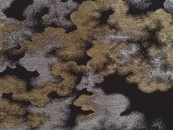 Photo4: 6917T01z640 Vintage Japanese Kimono Silk HAORI Cloud Black (4)