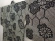 Photo2: 6917T02z550 Vintage Japanese Kimono Silk SHIBORI HAORI Chrysanthemum Black (2)