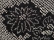 Photo4: 6917T02z550 Vintage Japanese Kimono Silk SHIBORI HAORI Chrysanthemum Black (4)