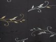 Photo3: 6917T03z640 Vintage Japanese Kimono Silk HAORI Leaf Black (3)