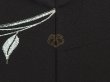Photo5: 6917T03z640 Vintage Japanese Kimono Silk HAORI Leaf Black (5)