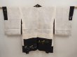 Photo7: 6917T03z640 Vintage Japanese Kimono Silk HAORI Leaf Black (7)