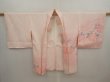 Photo5: 6917T04z620  Japanese Kimono Silk SHIBORI HAORI Chrysanthemum Light pink (5)