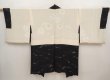 Photo7: 6917T05z740 Vintage Japanese Kimono Silk HAORI  Black (7)