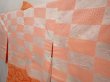 Photo7: 6917T06z450 Vintage Japanese Kimono Silk SHIBORI HAORI  Dark orange (7)