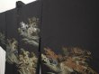 Photo2: 6917T07z540 Vintage Japanese Kimono Silk HAORI Wave Black (2)