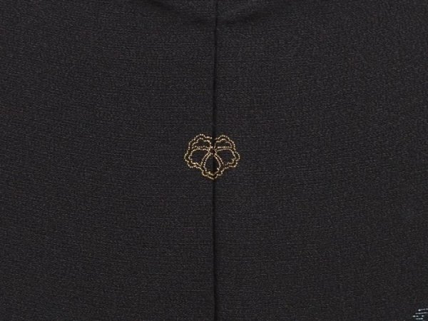 Photo5: 6917T07z540 Vintage Japanese Kimono Silk HAORI Wave Black (5)