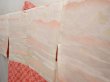Photo7: 6917T08z480 Vintage Japanese Kimono Silk SHIBORI HAORI  Coral pink (7)