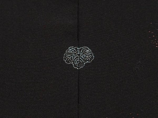 Photo5: 6917T09z620 Vintage Japanese Kimono Silk HAORI Rose Black (5)