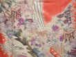 Photo8: 6917T12z1160 Vintage Japanese Kimono Silk FURISODE Flowers Red-Pink (8)