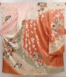 Photo1: 6917T13z1180  Japanese Kimono Silk FURISODE Folding fan Dark coral (1)